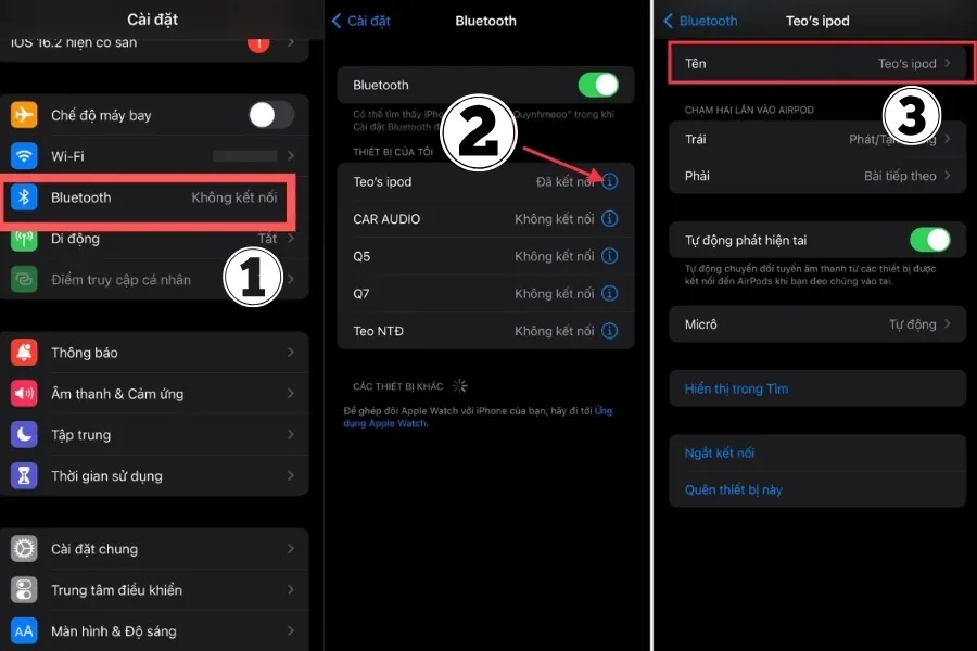 Minh họa các bước kết nối thiết bị Bluetooth với máy tính