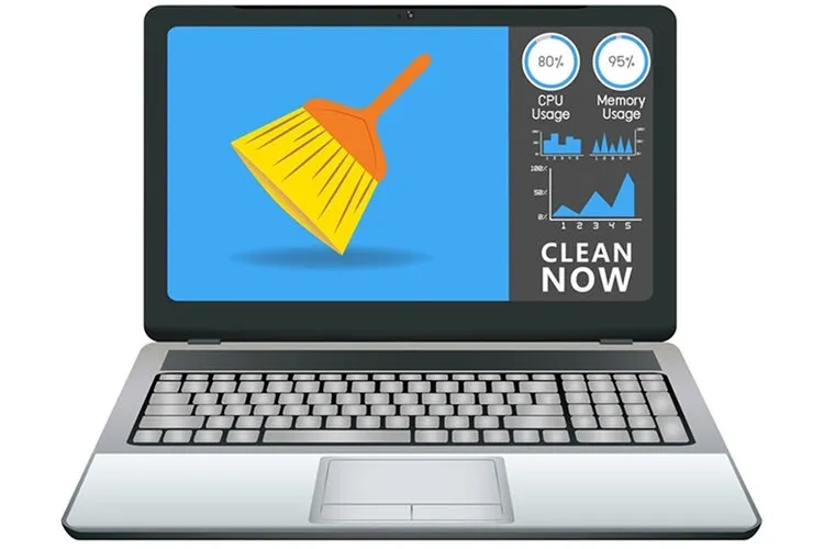 Minh họa các loại rác máy tính tích tụ gây chậm máy và giảm hiệu suất hoạt động