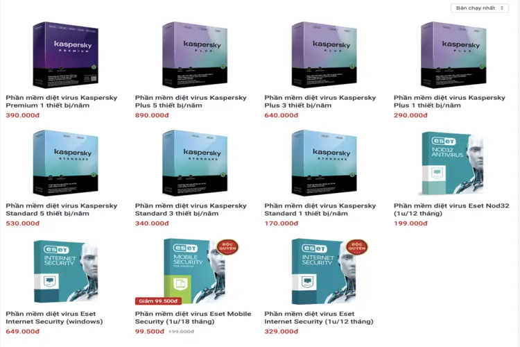 Các phần mềm diệt virus uy tín như Kaspersky giúp bảo vệ máy tính khỏi phần mềm độc hại