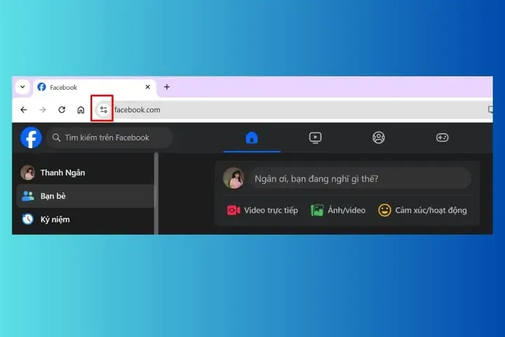 Tạo lối tắt Facebook bằng cách kéo và thả biểu tượng trang web từ thanh địa chỉ trình duyệt ra màn hình máy tính để thực hiện cách đưa facebook ra màn hình máy tính nhanh chóng