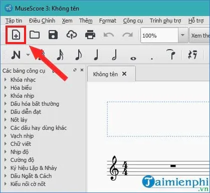 Giao diện Trung tâm khởi tạo của một phần mềm soạn nhạc, hướng dẫn cách tạo phần mềm trên máy tính bắt đầu dự án.
