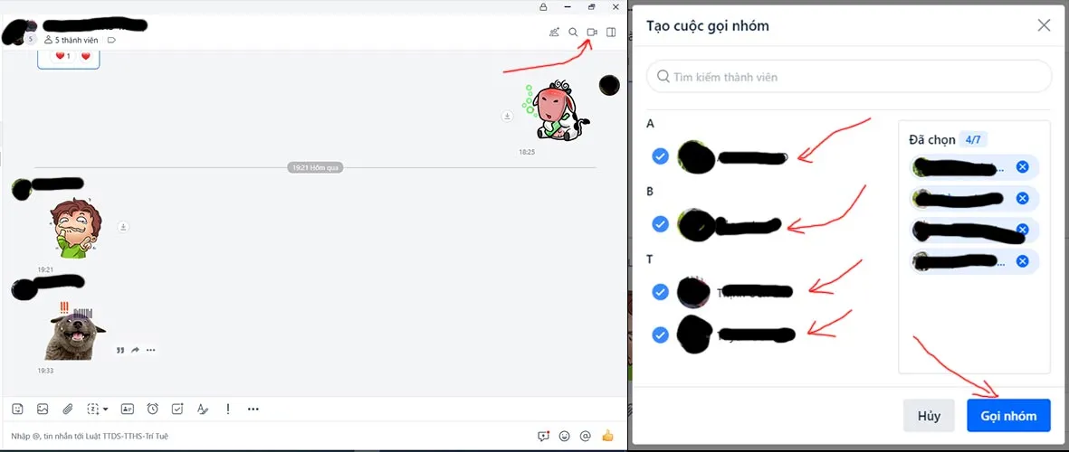 Cách gọi video trên Zalo bằng máy tính qua giao diện PC