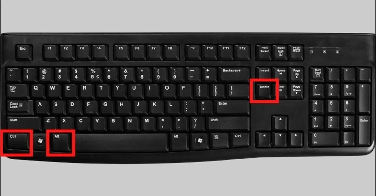 Menu bảo mật khi nhấn tổ hợp phím Ctrl + Alt + Delete trên Windows