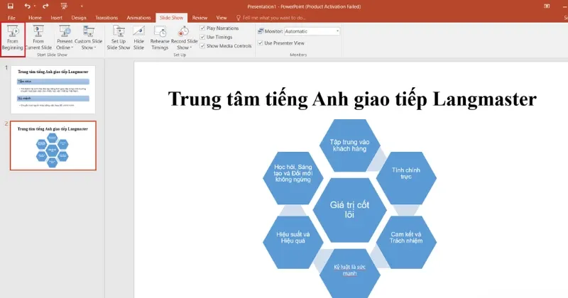 Cách trình chiếu slide powerpoint