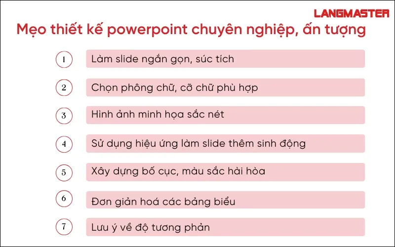 Mẹo thiết kế powerpoint chuyên nghiệp và ấn tượng