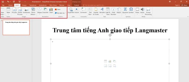 Thêm các thành phần vào slide powerpoint