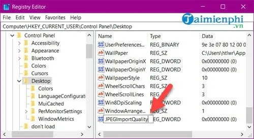 Đổi tên file mới thành JPEGImportQuality để tối ưu chất lượng hình nền
