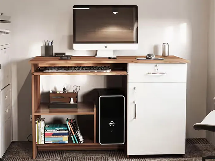 Bàn máy tính chữ L tối ưu không gian góc làm việc