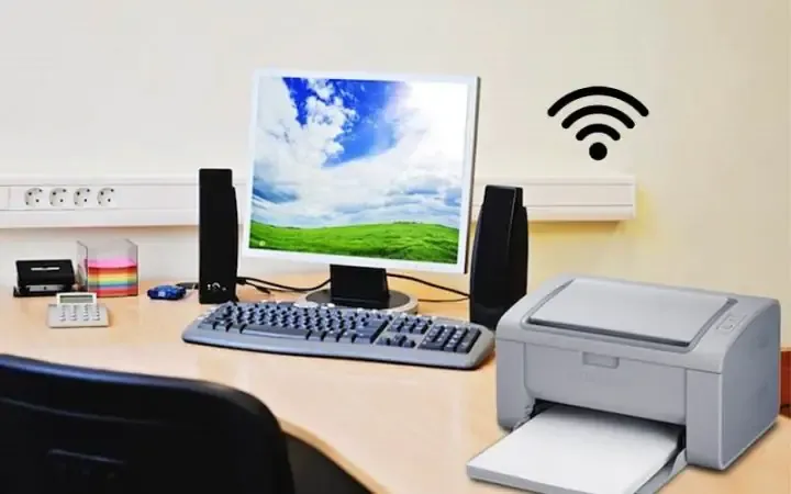 cách liên kết máy tính với máy in