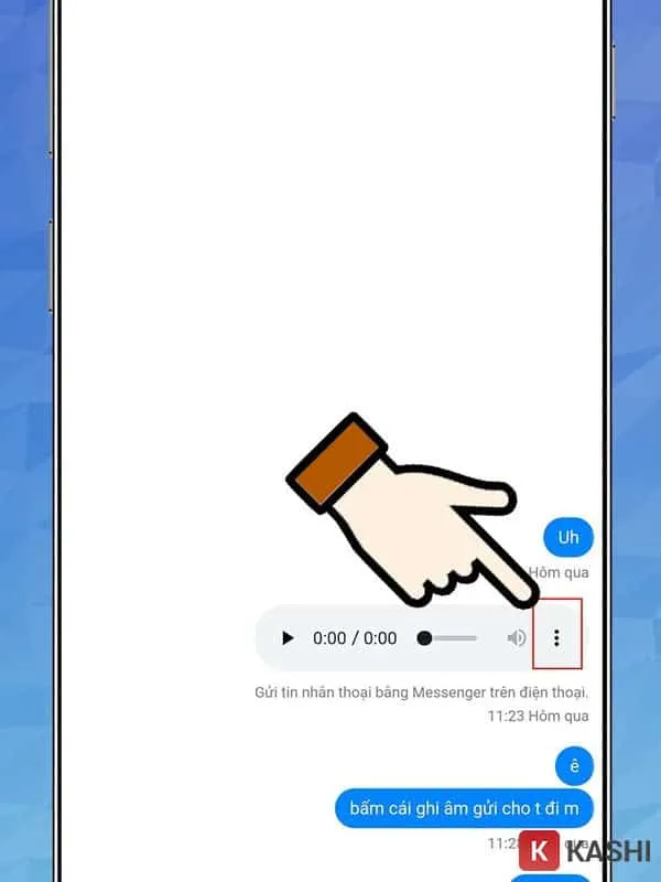Thao tác tải file ghi âm về điện thoại qua giao diện desktop