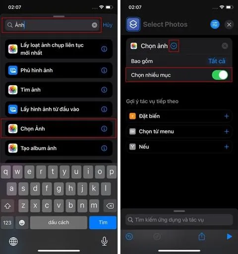 Chọn mở rộng của ảnh để tùy chỉnh nhiều thư mục trong quy trình tạo PDF