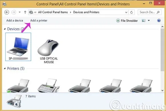 Cách share máy in qua mạng LAN
