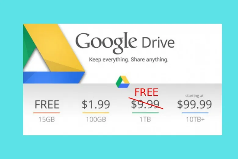Giao diện quản lý dung lượng Google One, lựa chọn nâng cấp để tăng bộ nhớ Google Drive