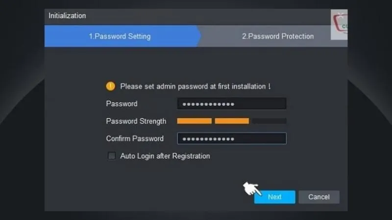 Tạo mật khẩu cho tài khoản admin trong KBIVMS