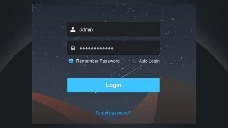 Đăng nhập tài khoản vào hệ thống KBIVMS