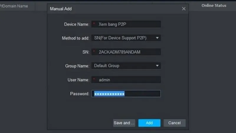Quan sát camera KBVision bằng chế độ P2P