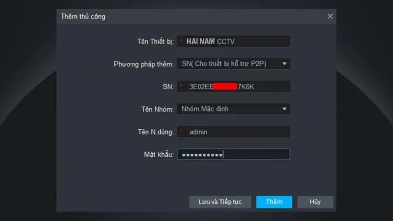 Phương pháp thêm thiết bị bằng P2P trong Smart PSS