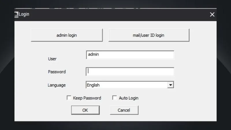 Truy cập phần mềm SriHome CMS và nhập mật khẩu