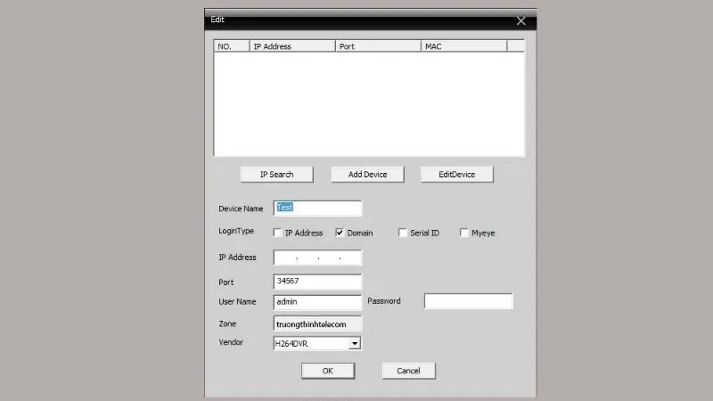 Điền thông tin đầy đủ của Camera vào CMS