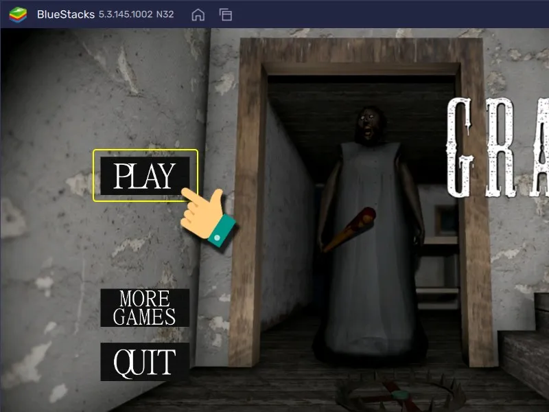 Nhấn nút Play để tiến hành thiết lập các thông số của Granny