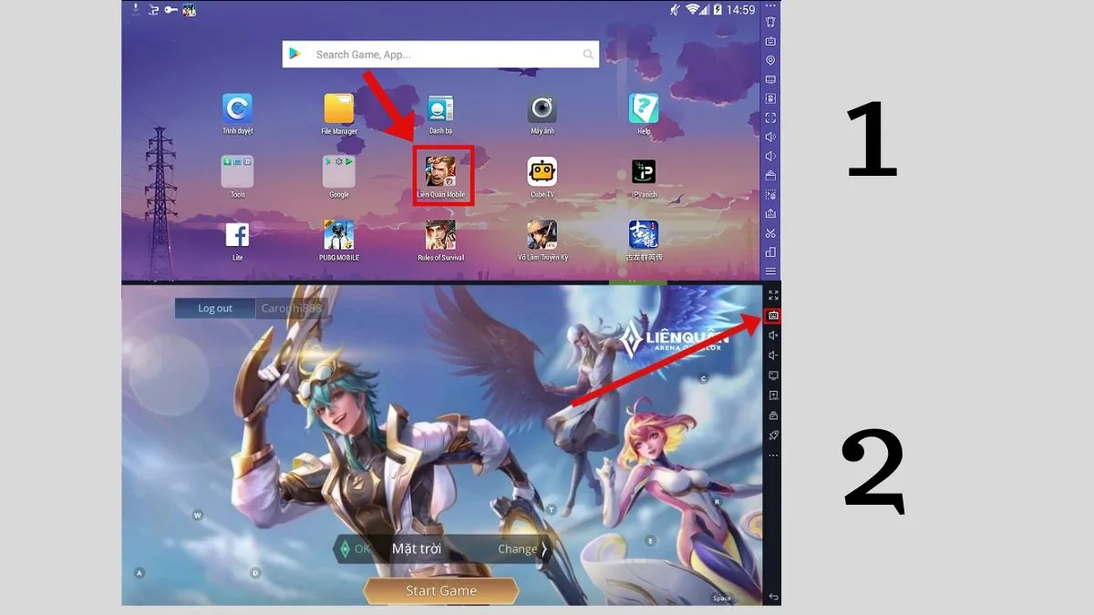 Thiết lập cài đặt Điều khiển bàn phím trong giả lập Nox Player.