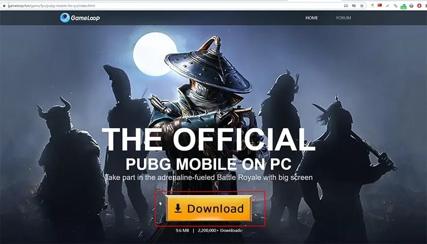 Giao diện trang chủ GameLoop