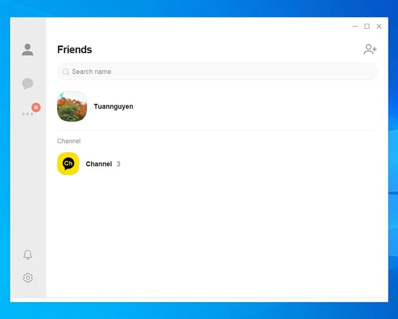Giao diện đăng nhập KakaoTalk trên máy tính sau khi đã hoàn tất cài đặt