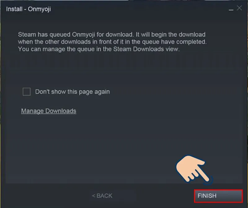 Sau khi cài đặt hoàn tất bạn hãy chọn vào Finish.