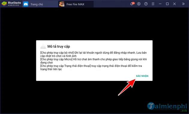 Cho Phép Free Fire Max Truy Cập Thiết Bị (Bộ Nhớ, Micro) Trước Khi Vào Game