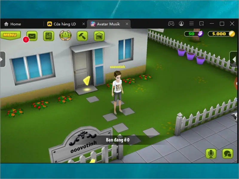 Giao diện chính của game âm nhạc Avatar Musik sau khi hoàn tất quá trình cài đặt trên PC