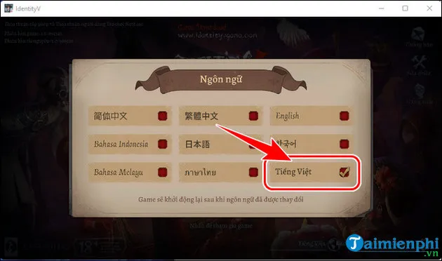cach choi identity v tieng viet tren pc