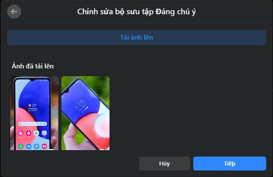 Quy trình tải lên các tệp dữ liệu cần thiết cho thiết bị