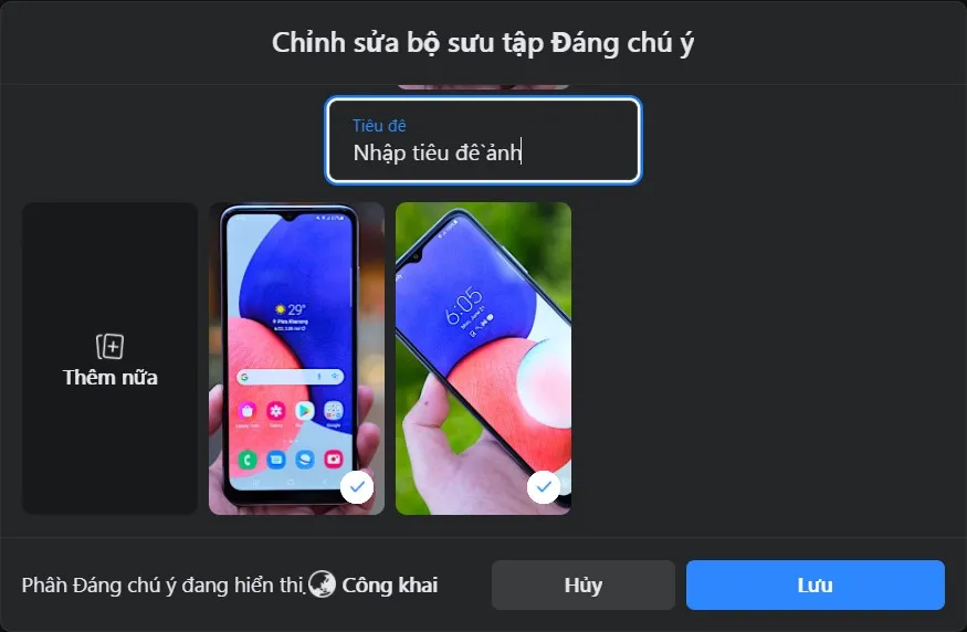 Hoàn thành việc cài đặt cấu hình hoặc cập nhật thông tin