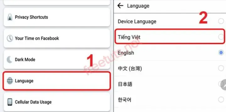 Tối ưu hóa giao diện Facebook bằng ngôn ngữ mẹ đẻ để tăng hiệu suất sử dụng PC