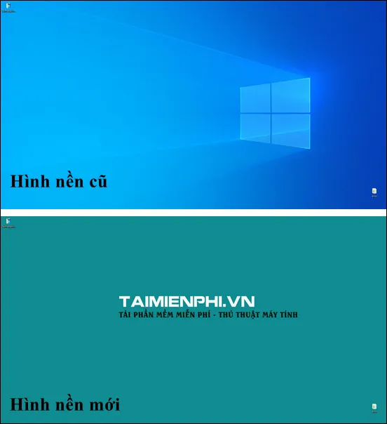 Ảnh nền máy tính Windows 10 đã được thay đổi thành công sau khi sử dụng tính năng Set as Background