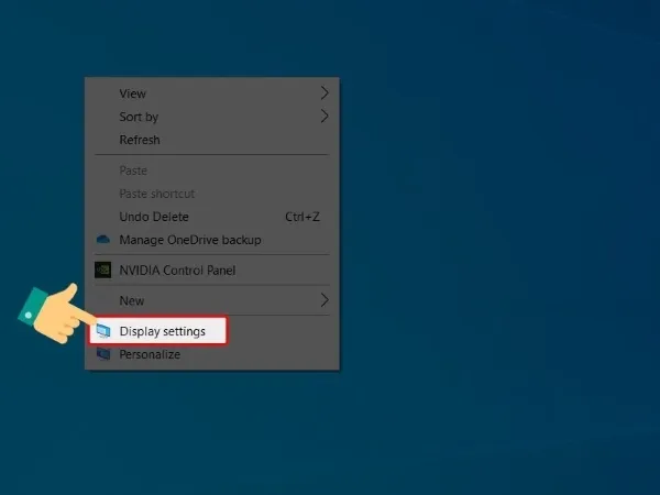 Truy cập Display Settings để điều chỉnh tỉ lệ hiển thị (Scaling) của ứng dụng