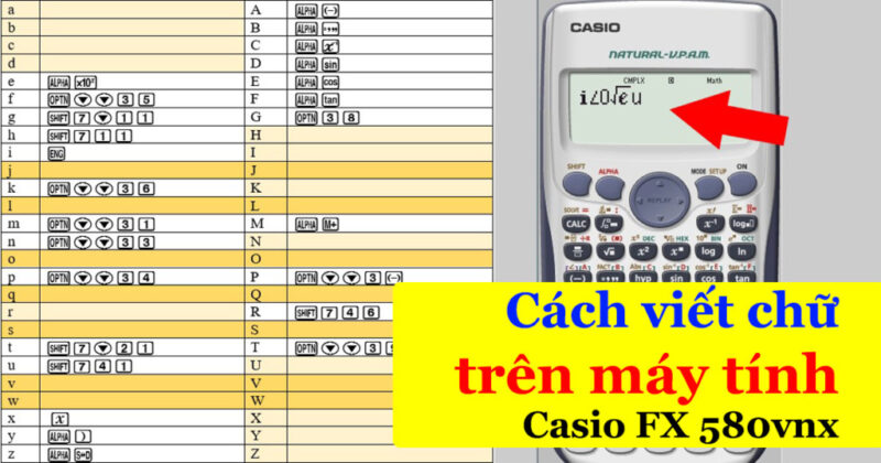 Cách Viết Chữ Trên Máy Tính Casio Fx570ms: Hướng Dẫn Chi Tiết Và Khai Thác Tiềm Năng Bàn Phím