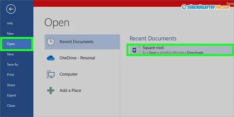 Mở Microsoft Word để bắt đầu cách viết căn trên máy tính bằng Equation Editor