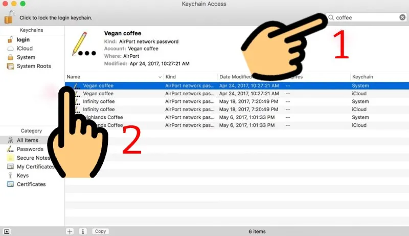 Tìm kiếm mạng Wifi bạn muốn truy cập