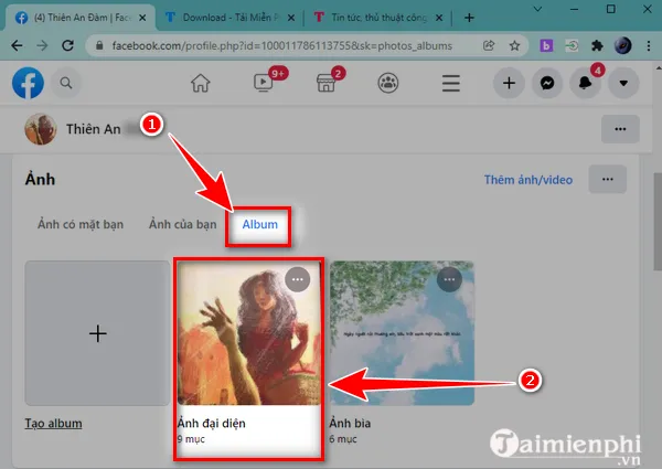 Ảnh minh họa nút "Xóa ảnh" trên tùy chọn