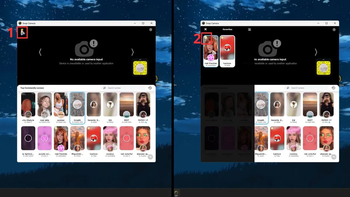 Xóa bộ lọc khỏi mục yêu thích