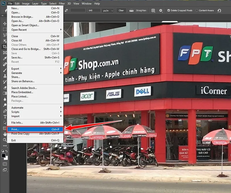 Hộp thoại Print Preview hiển thị các tùy chọn cài đặt máy in và khổ giấy A4