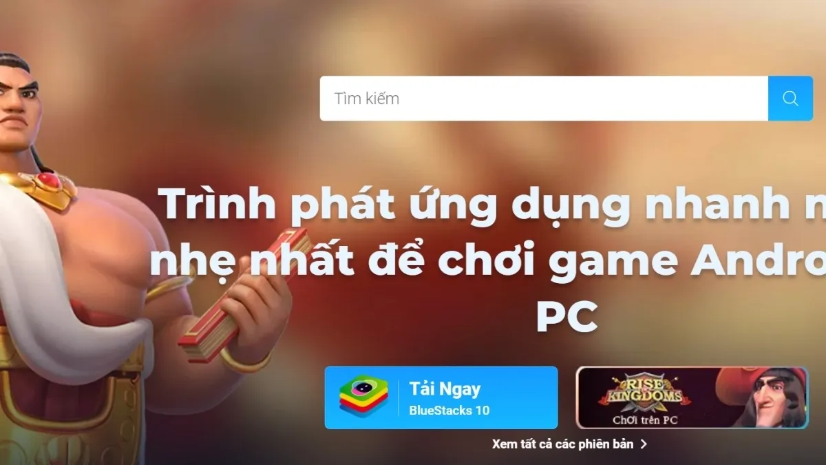 Truy cập website Bluestacks