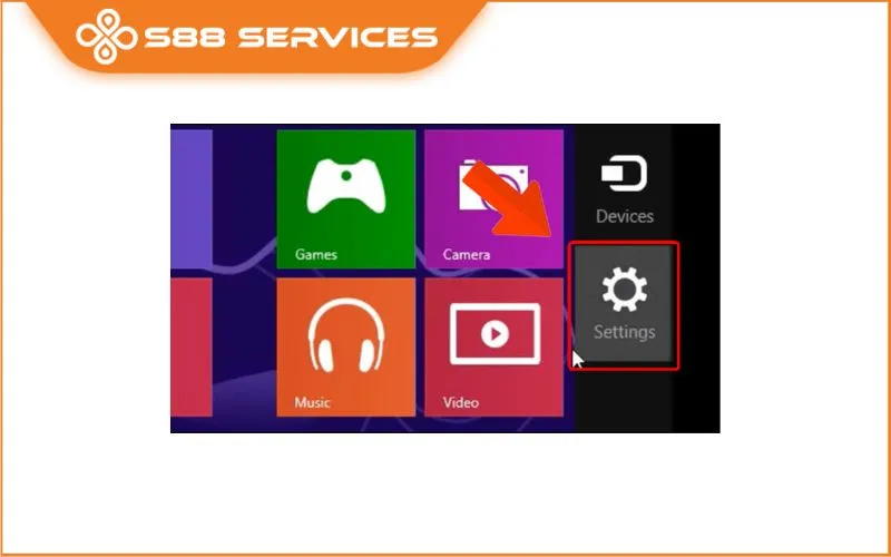 Giao diện Settings trong Windows 8/8.1, điểm khởi đầu cho việc thay đổi các thiết lập hệ thống.