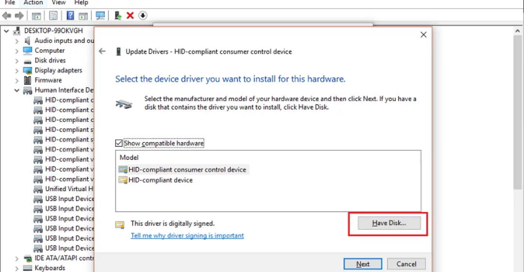 Quá trình duyệt file driver Xinput Hid để cải thiện thao tác chuột chậm hoặc bị lag.