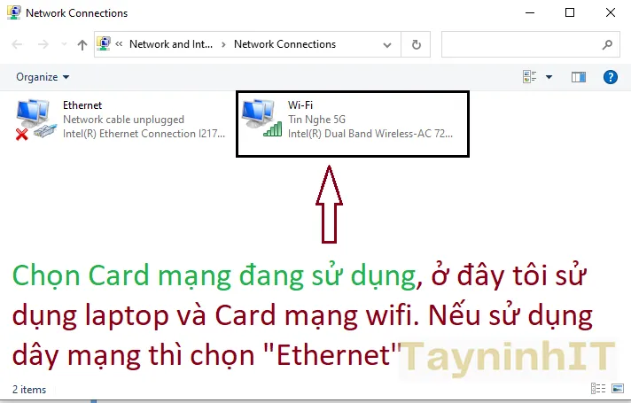 Chọn Internet Protocol Version 4 (TCP/IPv4) Trong Thuộc Tính Card Mạng