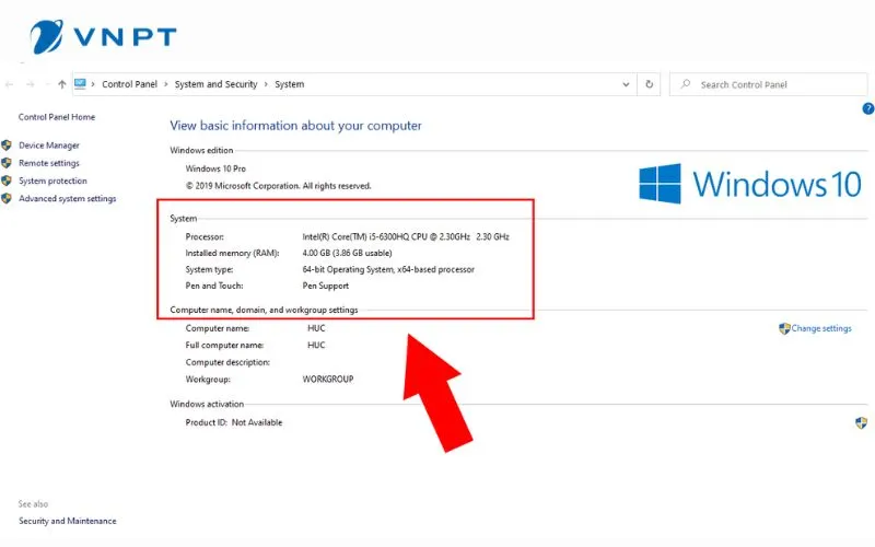 Cách check cấu hình máy tính bằng System