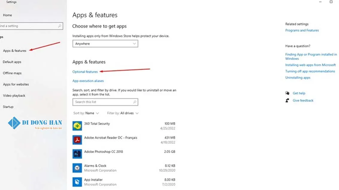 Màn hình cài đặt Wireless Display để kích hoạt kết nối Miracast không dây trên laptop.