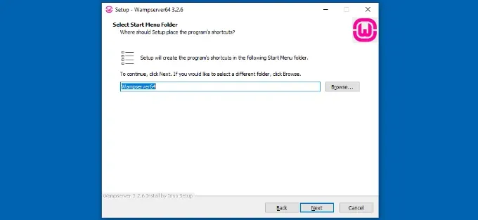 Chọn một thư mục menu Start