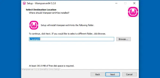 Chọn thư mục đích của bạn